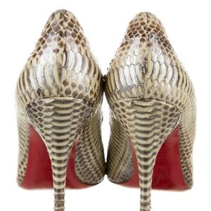 CHRISTIAN LOUBOUTIN - So Kate - python snakeskin animal skin pumps - size 6
